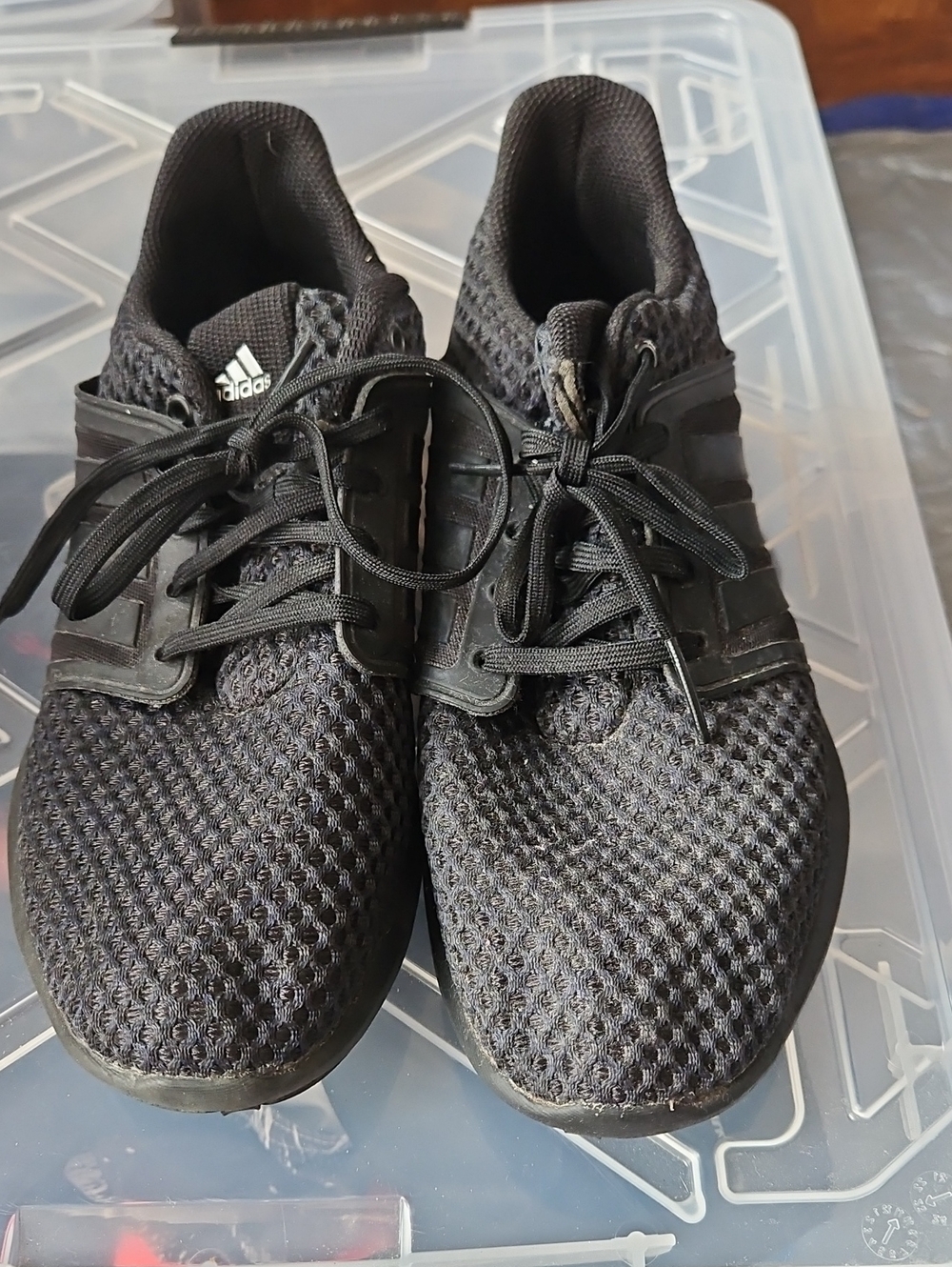Adidas Men’s Black Mesh Athletic Sneakers (12)